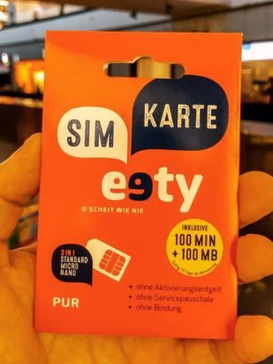 به نام زدن با پاسپورت، سیم‌کارت eetyy eety-Austria