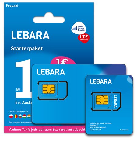 شارژ سیم‌کارت لبارای انگلیس Lebara uk